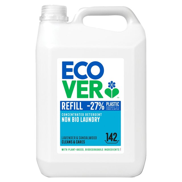 Ecover Non Bio Concentrated Laundry Liquid 142 Washes, 5L