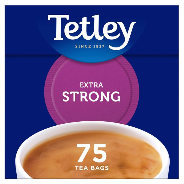 Tetley Extra Strong Tea Bags, 75 Per Pack