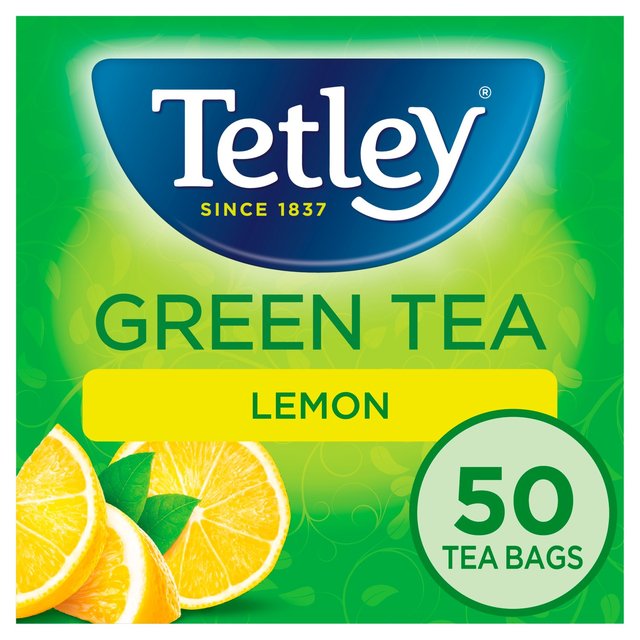 Tetley Green Lemon Tea Bags, 50 Per Pack