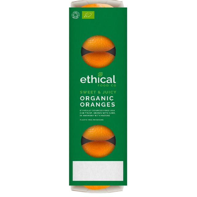 Ethical Food Company Organic Oranges, 4 Per Pack