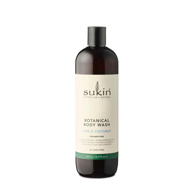 Sukin Natural Body Wash, Lime and Coconut, 500ml