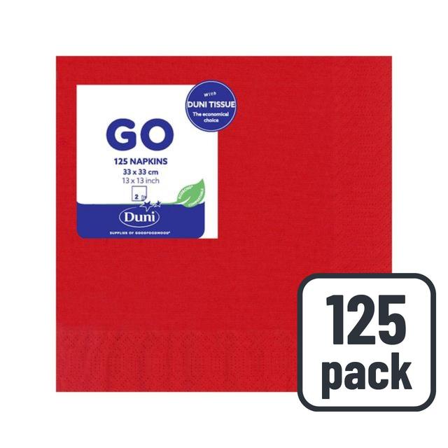 Duni Red Compostable 2 Ply Paper Napkins, 125 per Pack
