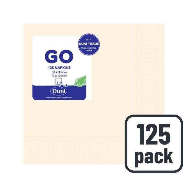Duni Cream Compostable Paper Napkins, 125 per Pack
