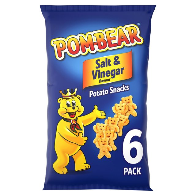 Pom Bear Salt & Vinegar Multipack Crisps, 6 per Pack