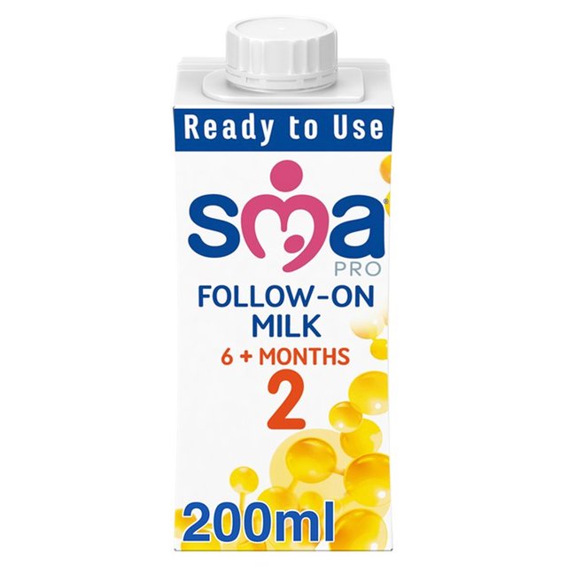SMA Nutrition Pro 2 Follow-on Milk Ready to Use, 6 Months, 200ml