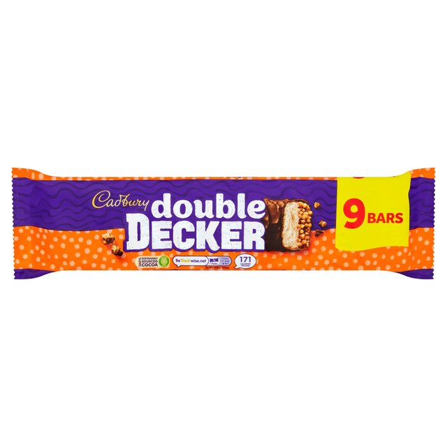 Cadbury Double Decker Chocolate Bar Multipack, 9 x 37.3g