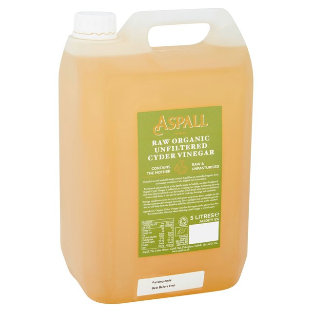 Aspall Raw Organic Unfiltered Cyder Vinegar, 5L