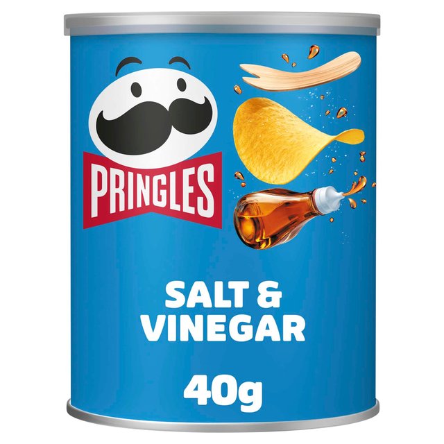 Pringles Salt & Vinegar Crisps Can, 40g