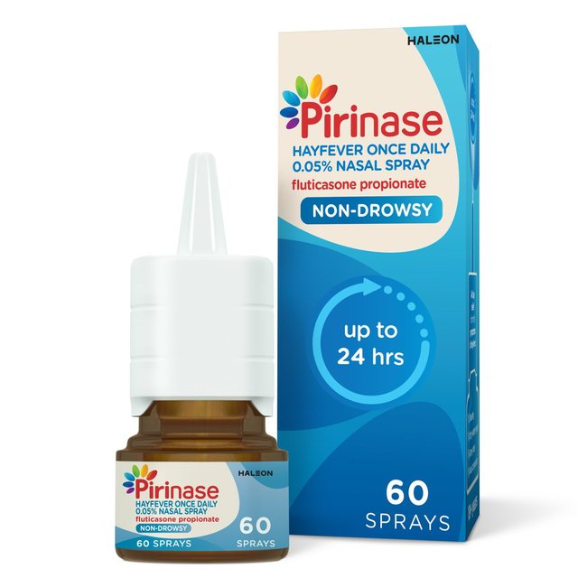 Piriteze Pirinase Hayfever Nasal Spray 24 Hour Congestion Relief, 60ml