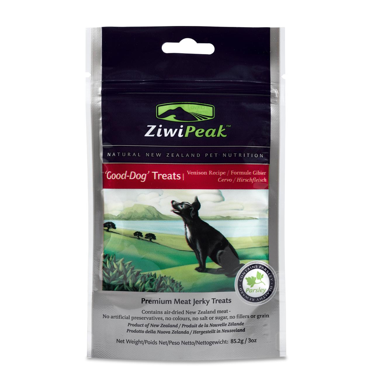 An image of ZiwiPeak Good Dog Treats Pouches Venison