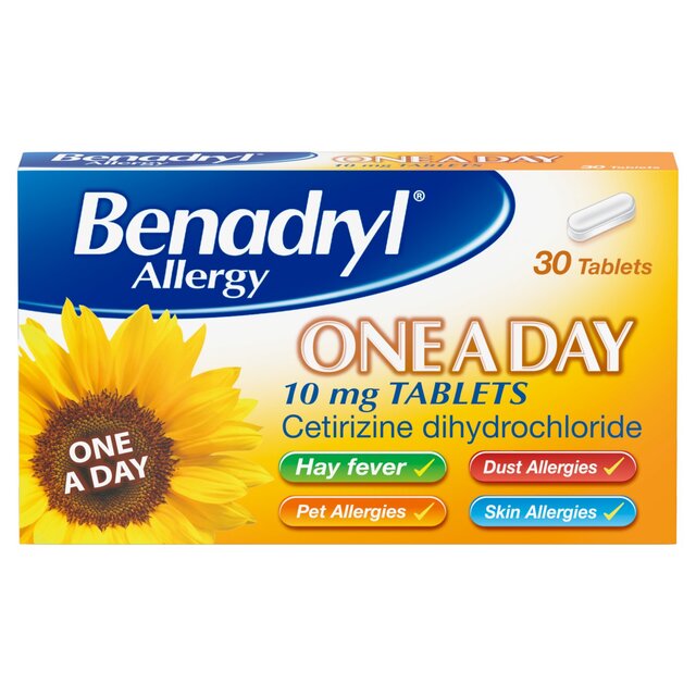 Benadryl One A Day Allergy Relief Tablets, 30 Per Pack