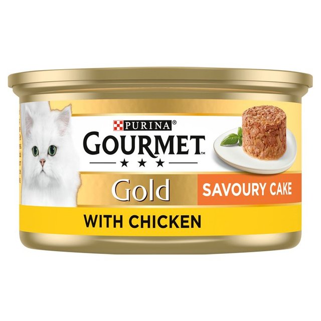 Gourmet Gold Tinned Cat Food Savoury Cake Chicken, 85g