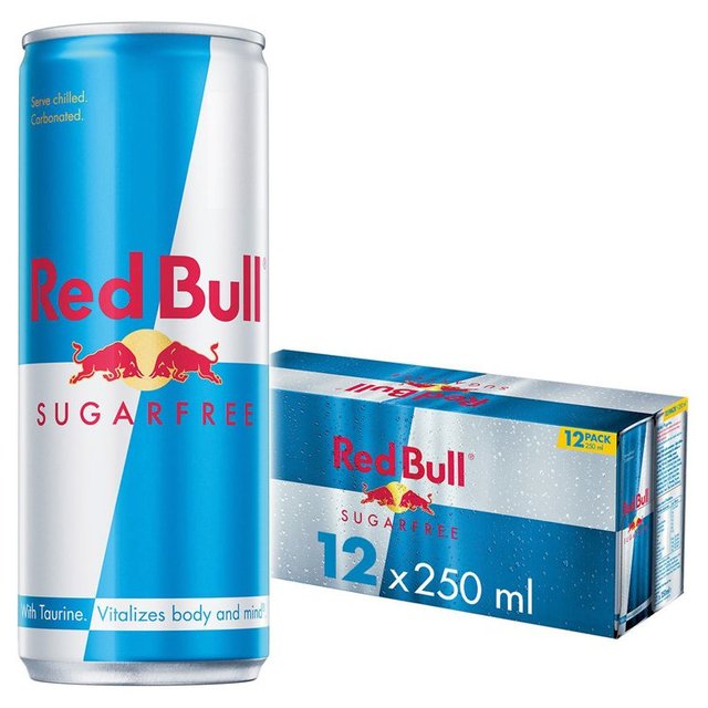 Red Bull Energy Drink Sugar Free, 12 x 250ml