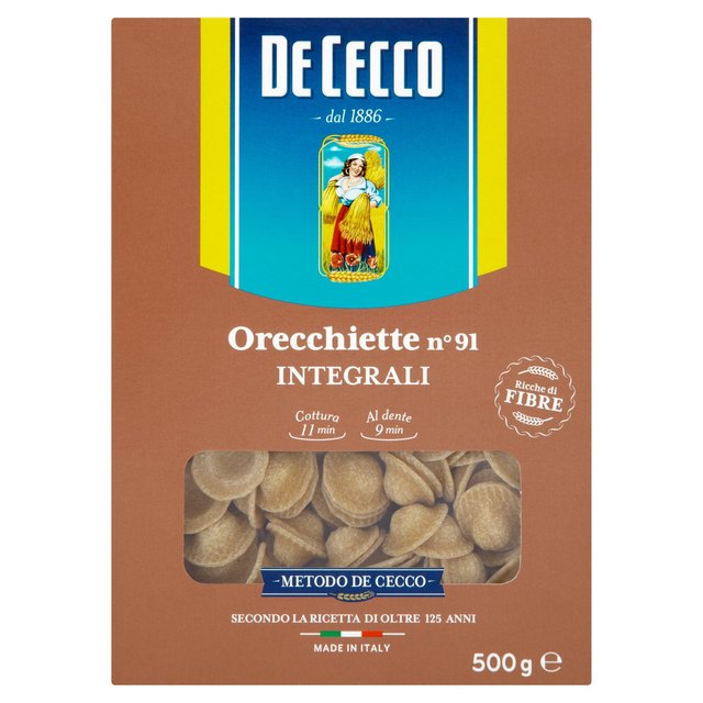 De Cecco Whole Wheat Orecchiette, 500g