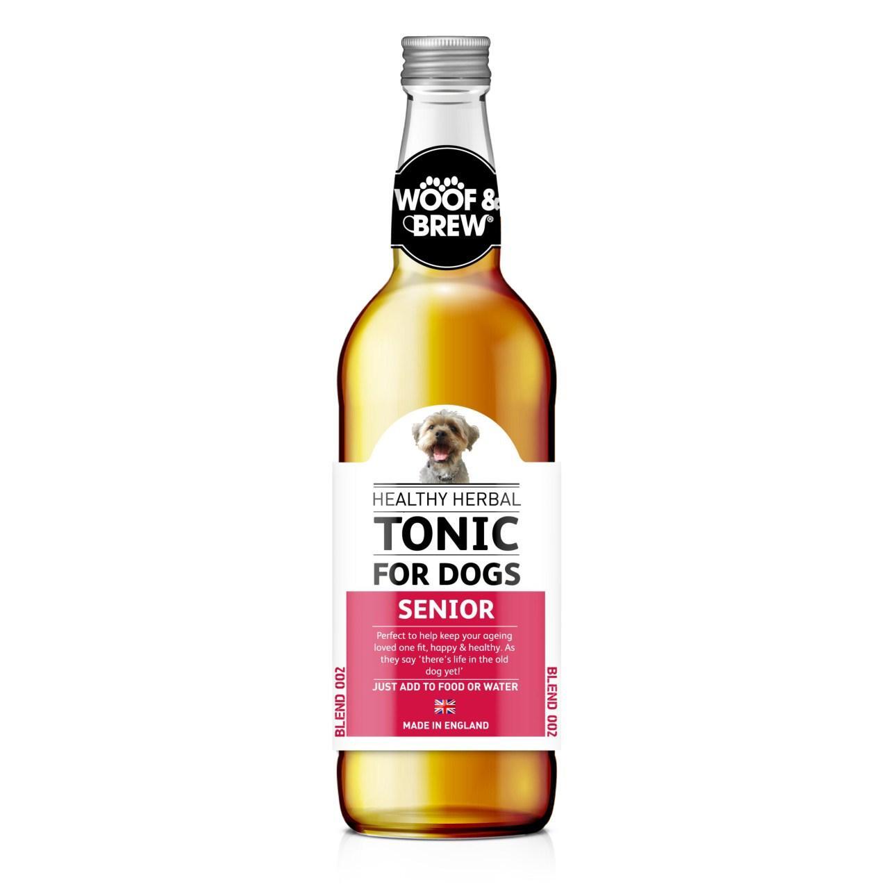 An image of Woof & Brew Healthy Herbal Tonic Senior