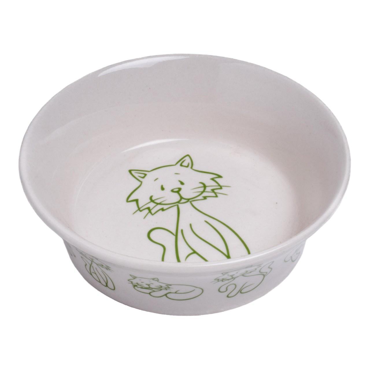 An image of Petface Ceramic Cat Bowl Catkins