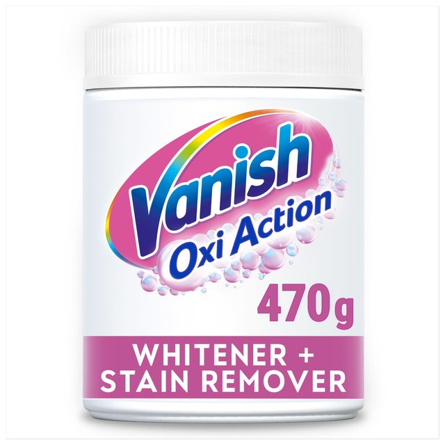 Vanish Oxi Action Fabric Stain Remover Powder Whites, 470g