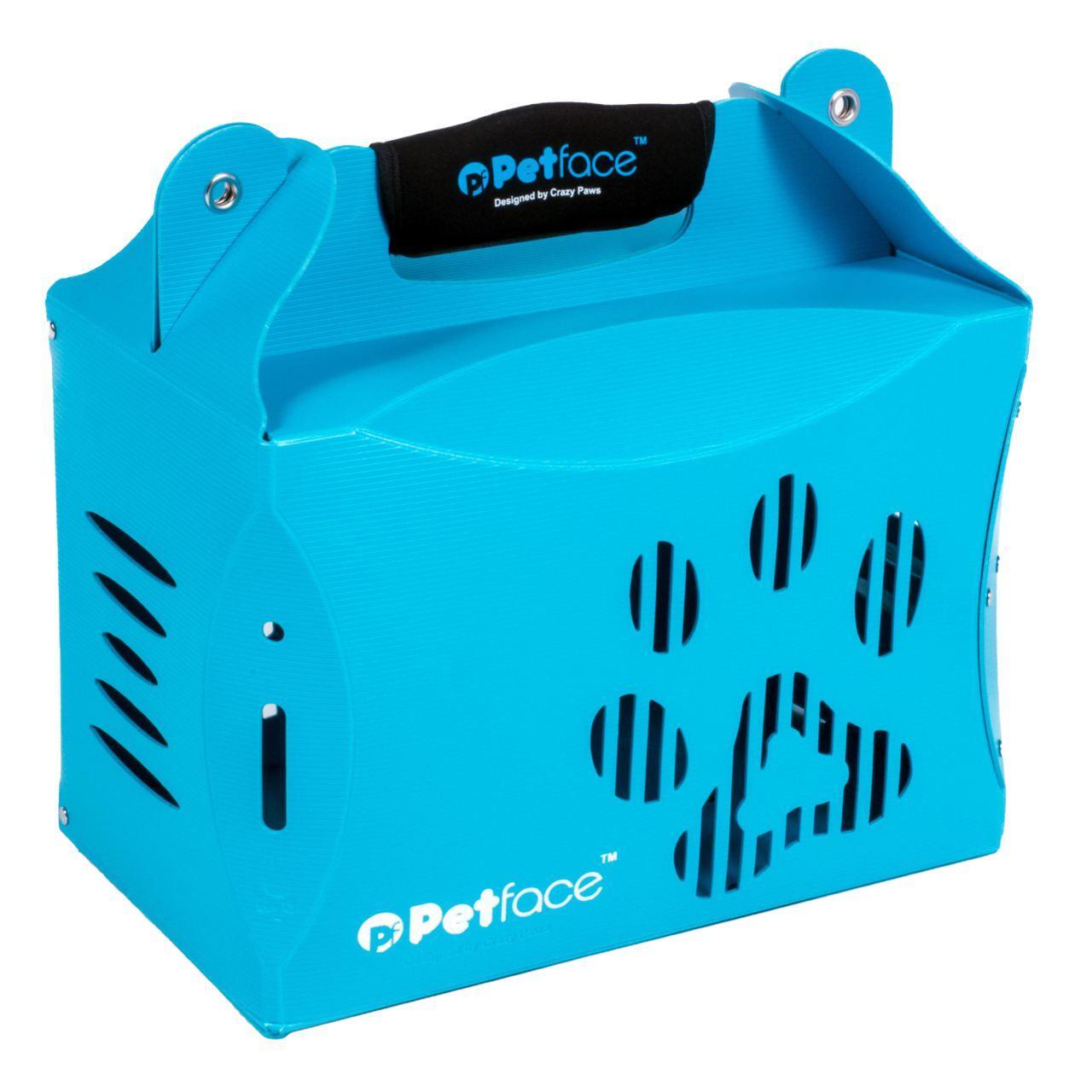 An image of Petface Eco Pet Carrier Blue Small