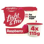 Light & Free Raspberry Greek Style 0% Added Sugar, Fat Free Yoghurt