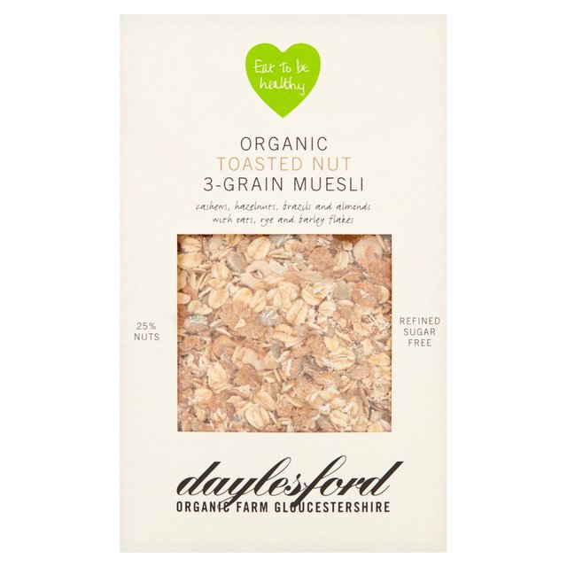 Daylesford Organic Toasted Nut 3-Grain Muesli, 450g