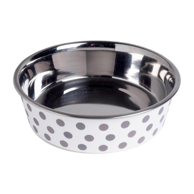Petface Deli Grey Spots Dog Bowl 21cm