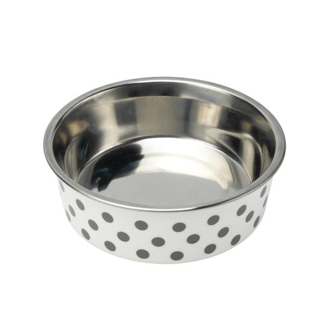 Petface Deli Grey Spots Dog Bowl 14cm