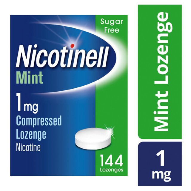 Nicotinell Nicotine Lozenge Stop Smoking Sugar Free Mint 1mg 144 Pack