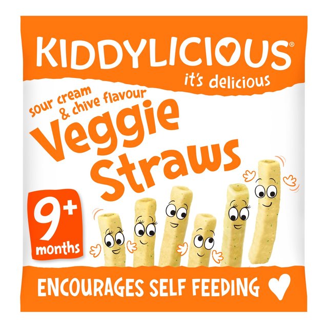 Kiddylicious Sour Cream & Chive Veggie Straws, 9 Mths+, 9months+, 12g