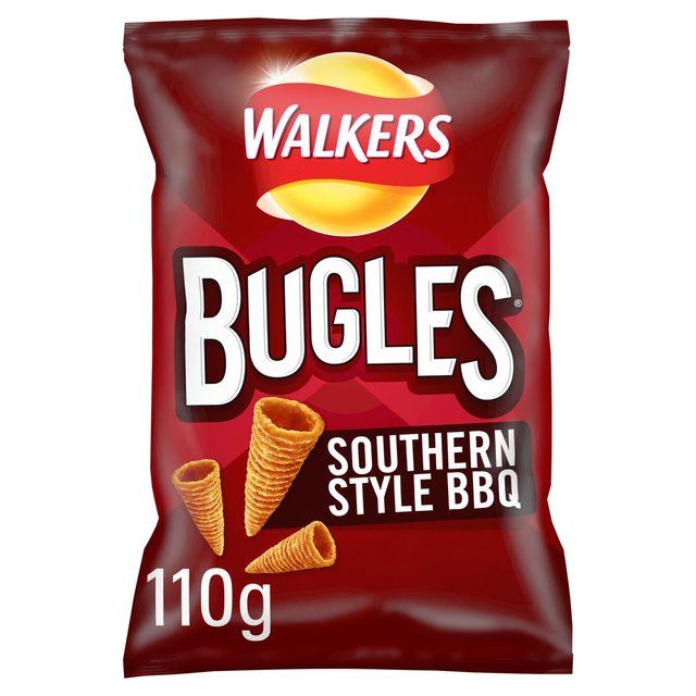 Walkers Bugles Southern Style BBQ Sharing Bag Snacks, 110g