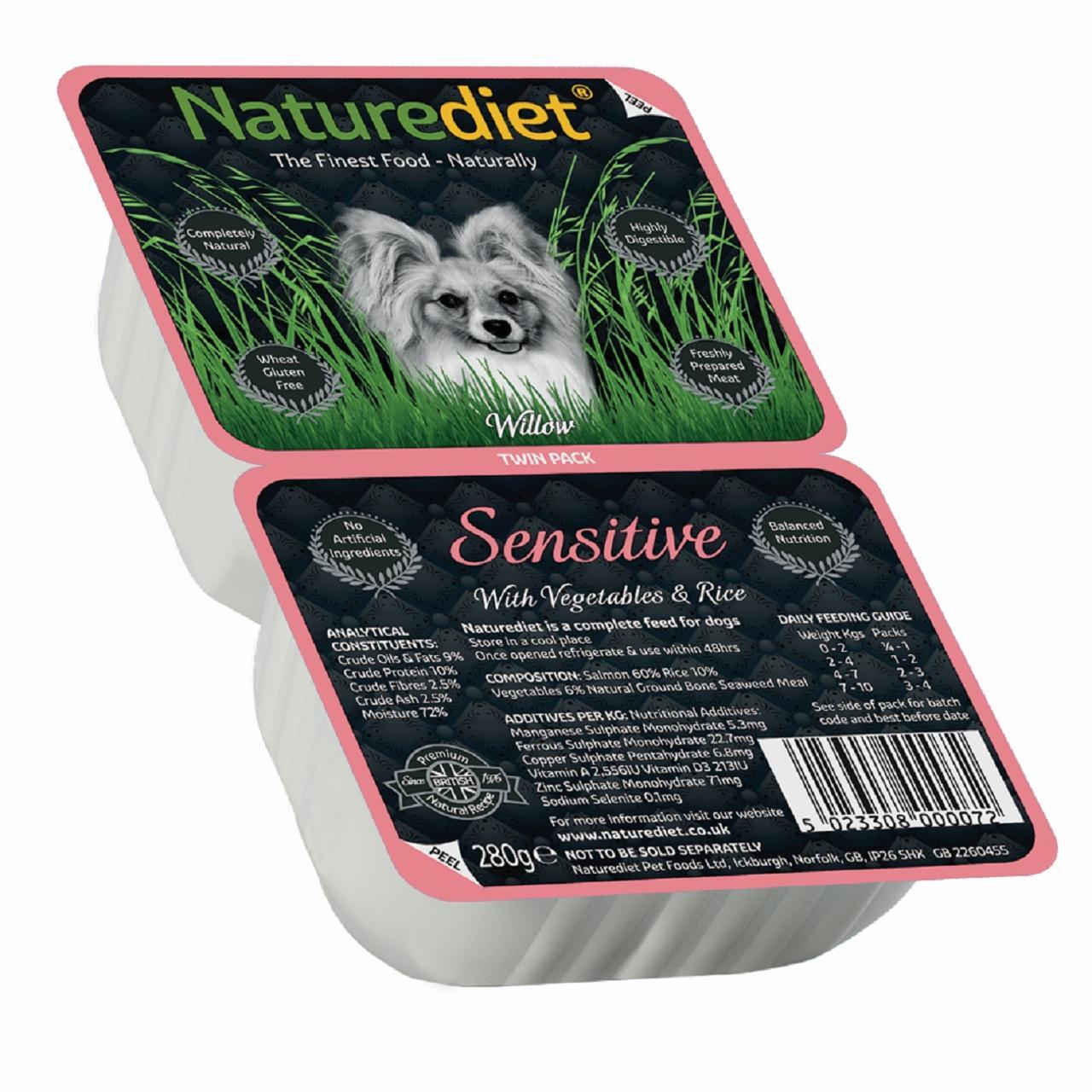 An image of Naturediet - Sensitive Salmon and Veg Twin Pack