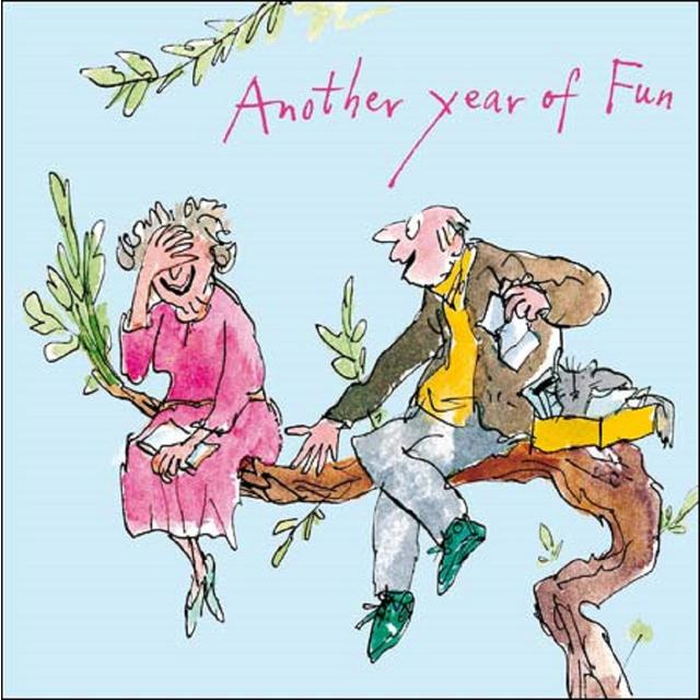 Quentin Blake Another Year Anniversary Card, 160x160mm