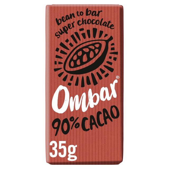 Ombar 90% Cacao Organic Vegan Fair Trade Dark Chocolate, 35g