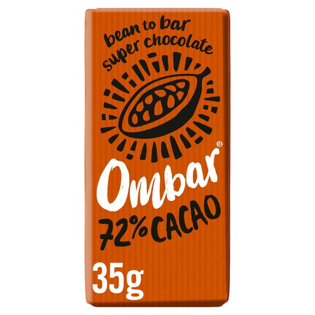 Ombar 72% Cacao Organic Vegan Fair Trade Dark Chocolate, 35g