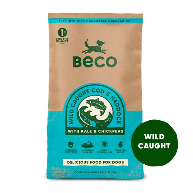 Beco Pets Eco Conscious MSC Cod & Haddock Dry Dog Food, 2kg