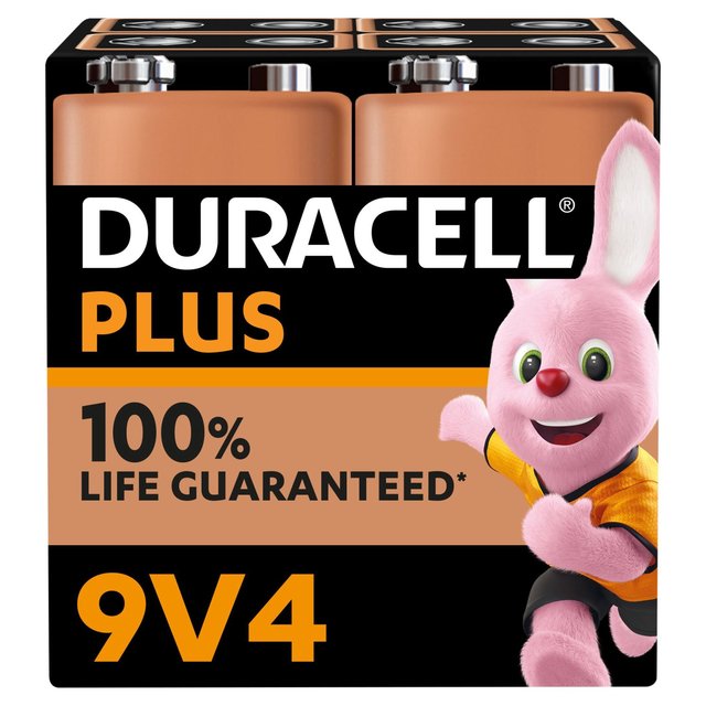 Duracell Plus 100% 9V Alkaline Batteries