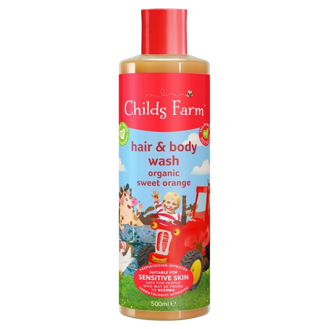 Childs Farm Kids Organic Sweet Orange Hair & Body Wash, 500ml