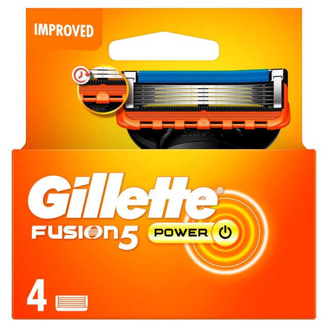 Gillette Fusion 5 Power Razor Blades, 4 Per Pack