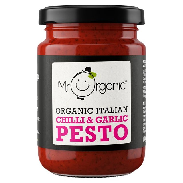 Mr Organic Vegan Chilli & Garlic Pesto, 130g