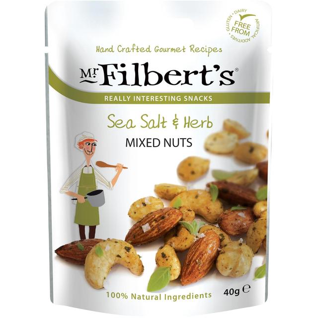 Mr Filbert’s Sea Salt & Herb Mixed Nuts Almonds, Peanuts & Cashews, 40g