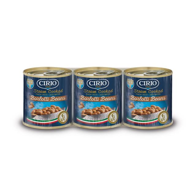 Cirio Steam Cooked Borlotti Beans, 3 x 150g