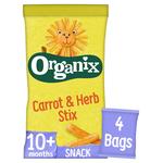 Organix Carrot Organic Stix, 10 mths+ Multipack