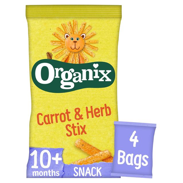 Organix Carrot Organic Stix, 10 Mths+ Multipack, 4 x 15g