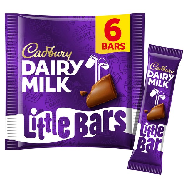 Cadbury Dairy Milk Little Bars Chocolate Multipack, 6 x 18g