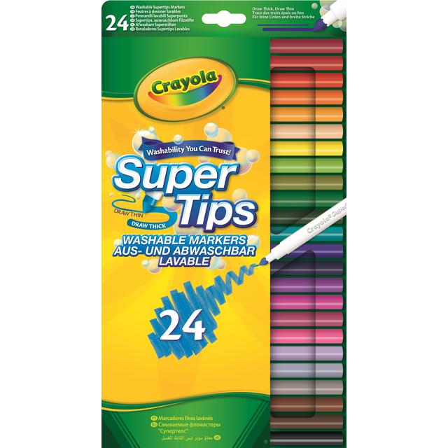 Crayola 24 Supertips, 5 Years+, 4 Years+