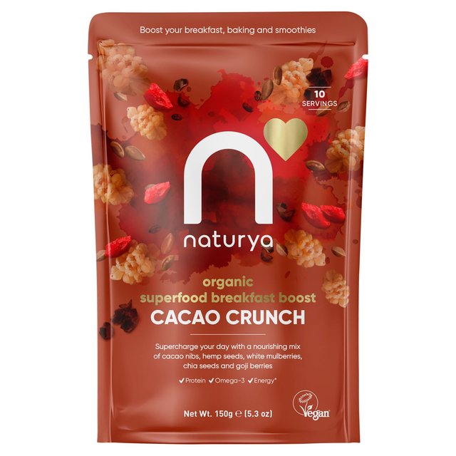 Naturya Organic Breakfast Boost Cacao Crunch, 150g