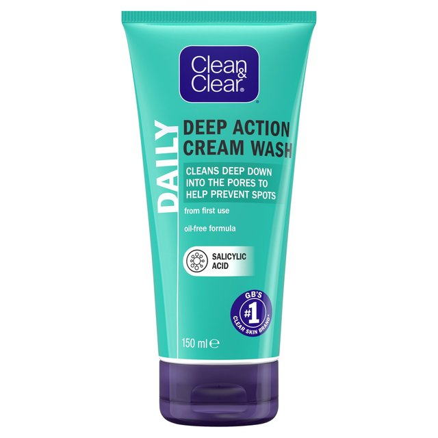 Clean & Clear Deep Action Oil Free Cream Face Wash, 150ml