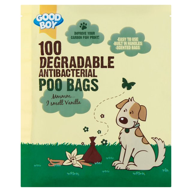 Good Boy Antibacterial Degradable Dog Poo Bags, 100 Per Pack