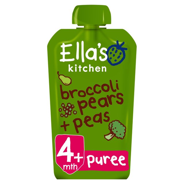 Ella’s Kitchen Pears, Peas and Broccoli Baby Food Pouch 4+ Months, 120g