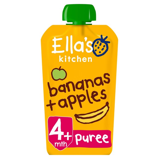 Ella’s Kitchen Bananas and Apples Baby Food Pouch 4+ Months, 120g