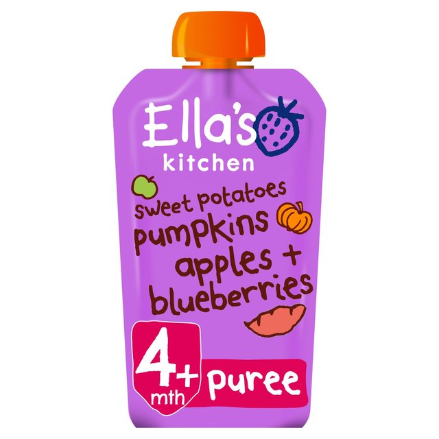Ella’s Kitchen Sweet Potatoes, Pumpkin Baby Food Pouch 4+ Months, 120g